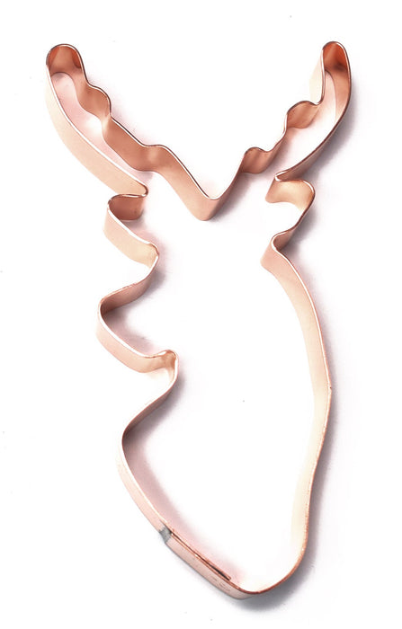 Copper Trophy Buck Cookie Cutter, Animal Cookie Cutter, 4.75 x 3 inches, Made in USA