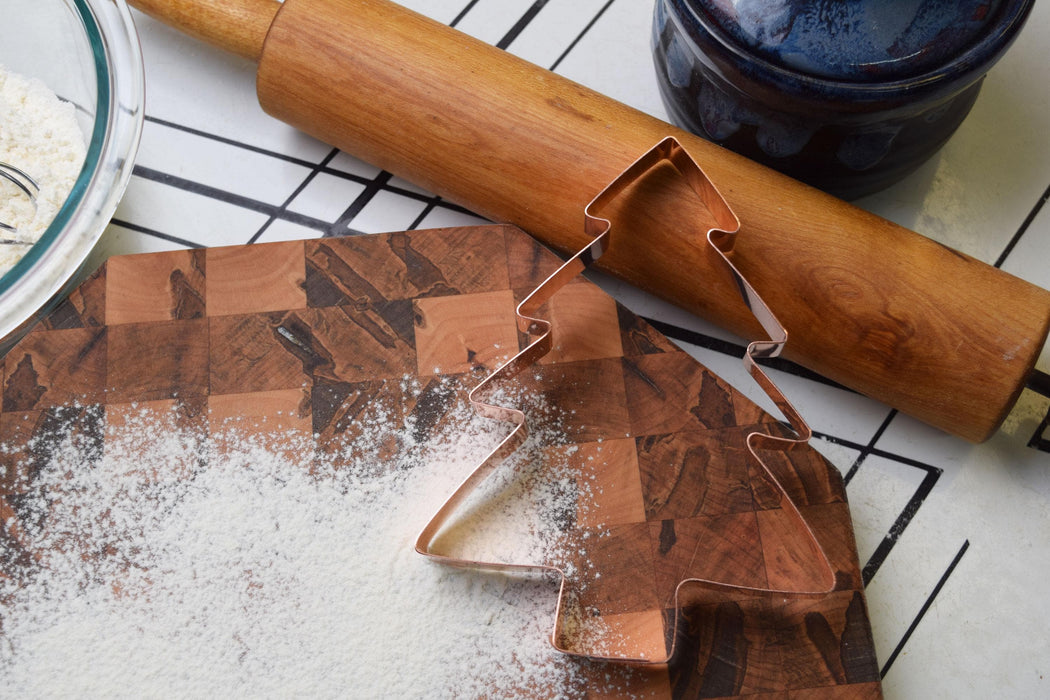 Big Copper Tree Cookie Cutter - Christmas Cookie Cutter, 5.75 x 4.5 Inches, Made in USA