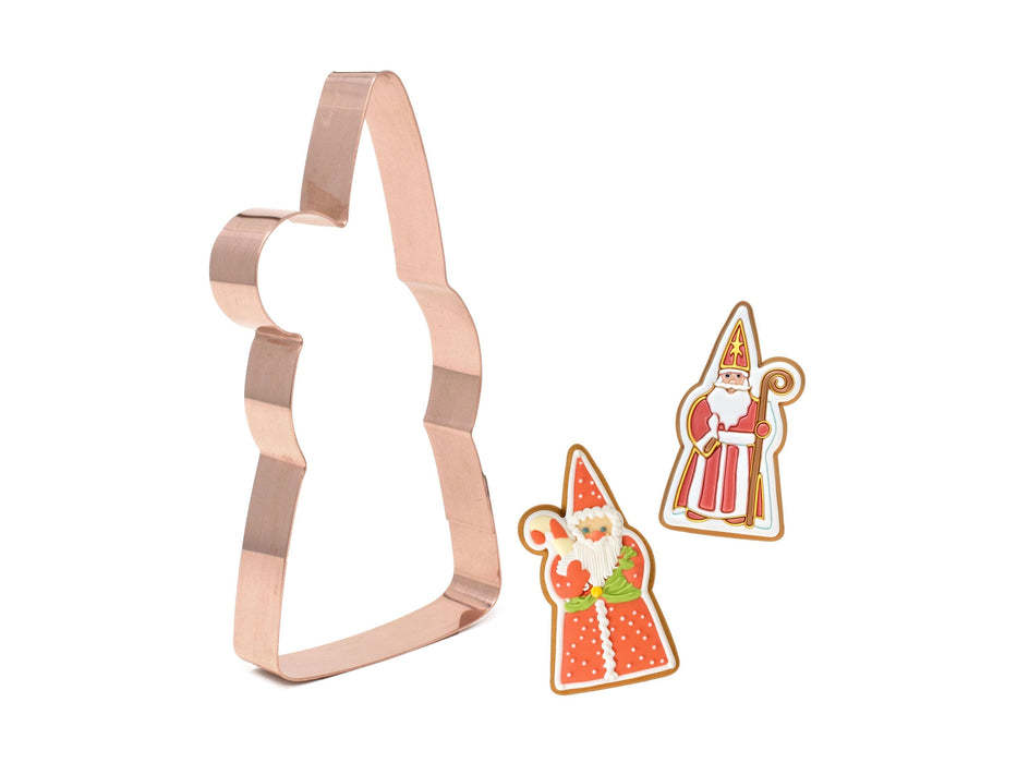 Copper Old World Santa Cookie Cutter – Christmas Baking (2.75 x 5.5 inches) - Made in USA