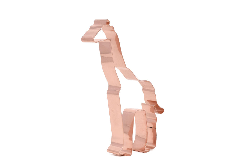 Copper Giraffe Cookie Cutter - Zoo Animal Design (5 x 2.75 inches) - Made in USA