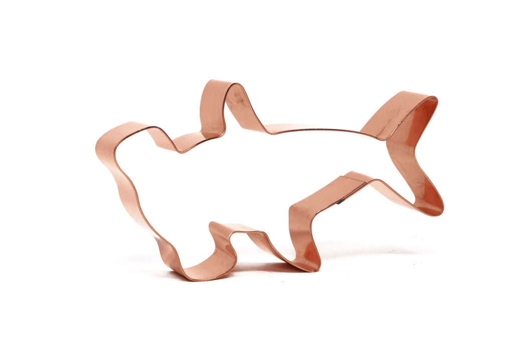 Copper Hammerhead Shark Cookie Cutter - Fish Cookie Cutter, 4.25 x 2.5 Inches, Made in USA