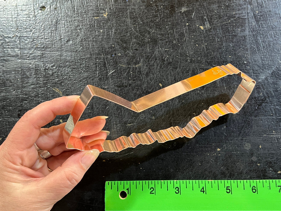 Big Copper State of California Cookie Cutter, 6.25 x 4.75 inches,  Made in USA