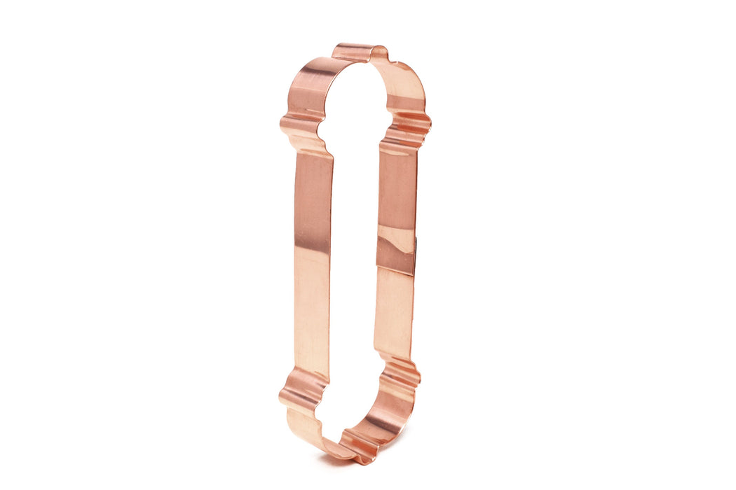 Copper Barber Pole Cookie Cutter - Barber Cookie Cutter, 5.5 x 2 inches, Made in USA