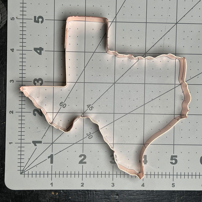 Copper State of Texas Cookie Cutter, 5.25 x 5.5 inches, Made in USA