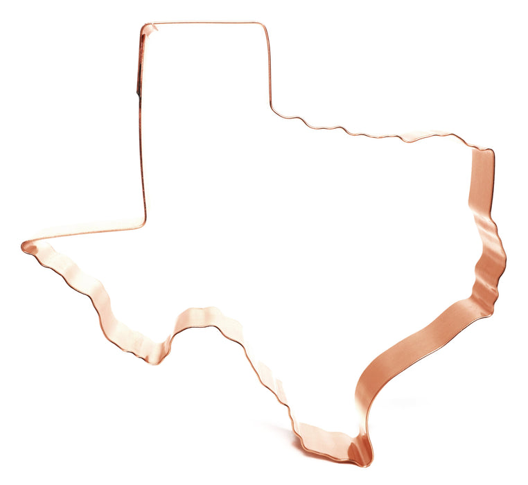 Copper State of Texas Cookie Cutter, 5.25 x 5.5 inches, Made in USA