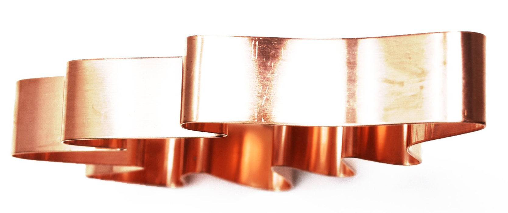 Copper Primitive Christmas Tree Cookie Cutter - Winter Design (5 x 3.25 inches) - Made in USA