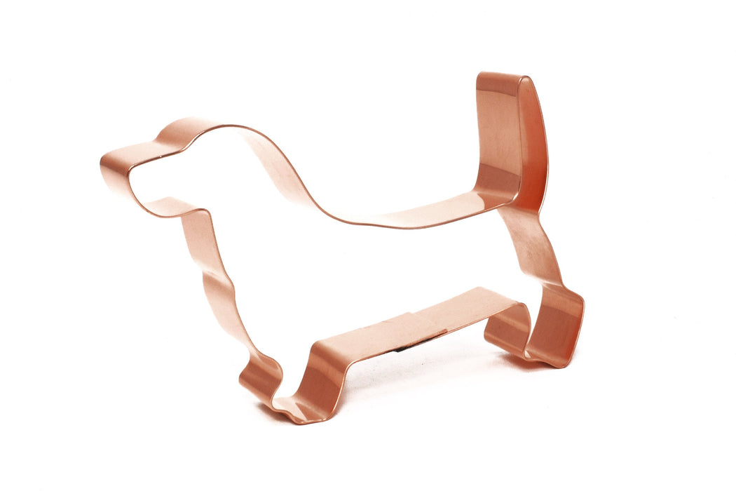 Copper Basset Hound Cookie Cutter - Dog Breed Design (4.75 x 3 inches) - Made in USA