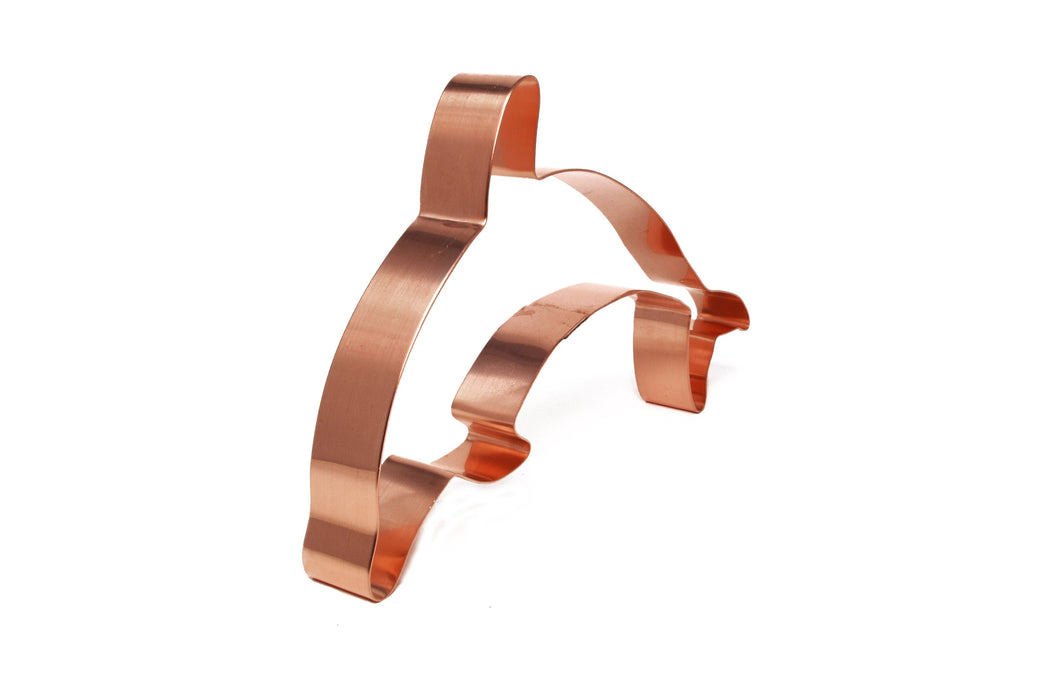 Copper Dolphin Cookie Cutter - Fish Cookie Cutter, 7 x 3.5 inches, Made in USA