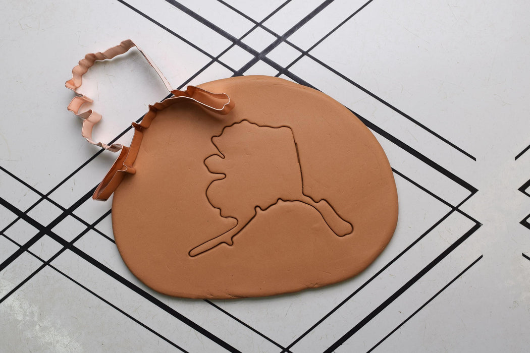 Copper Alaska Cookie Cutter - The Last Frontier State Cookie Cutter,  Made in USA
