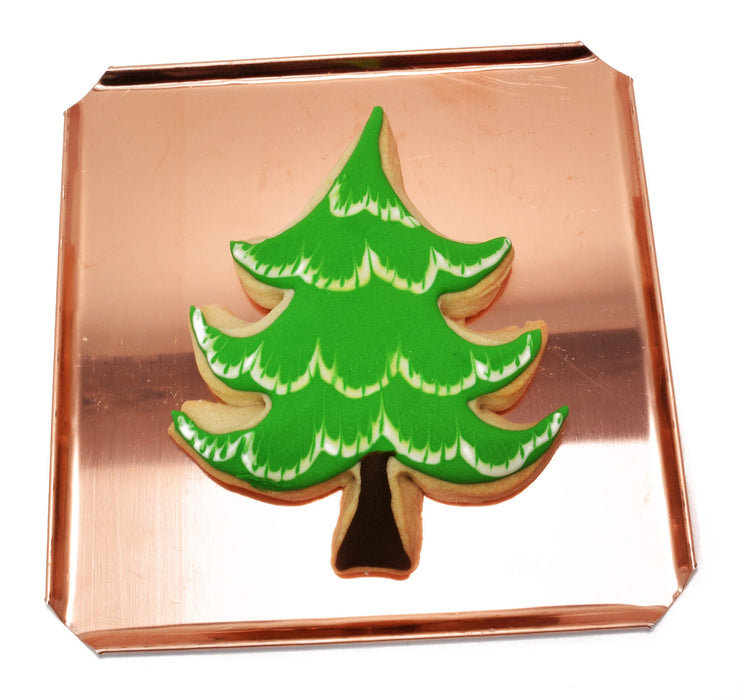 Copper Christmas Tree Cookie Cutter, 5.5 x 4 inches, Made in USA