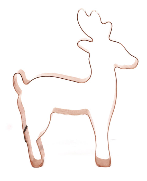 Copper Reindeer Cookie Cutter - Holiday Design (5 x 3.75 inches) - Made in USA