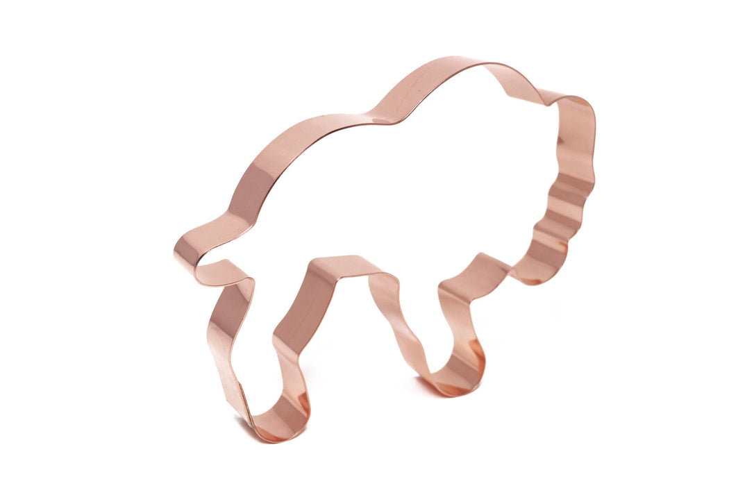 Large Copper Buffalo Cookie Cutter - Bison Design (5.5 x 4.25 inches) - Made in USA