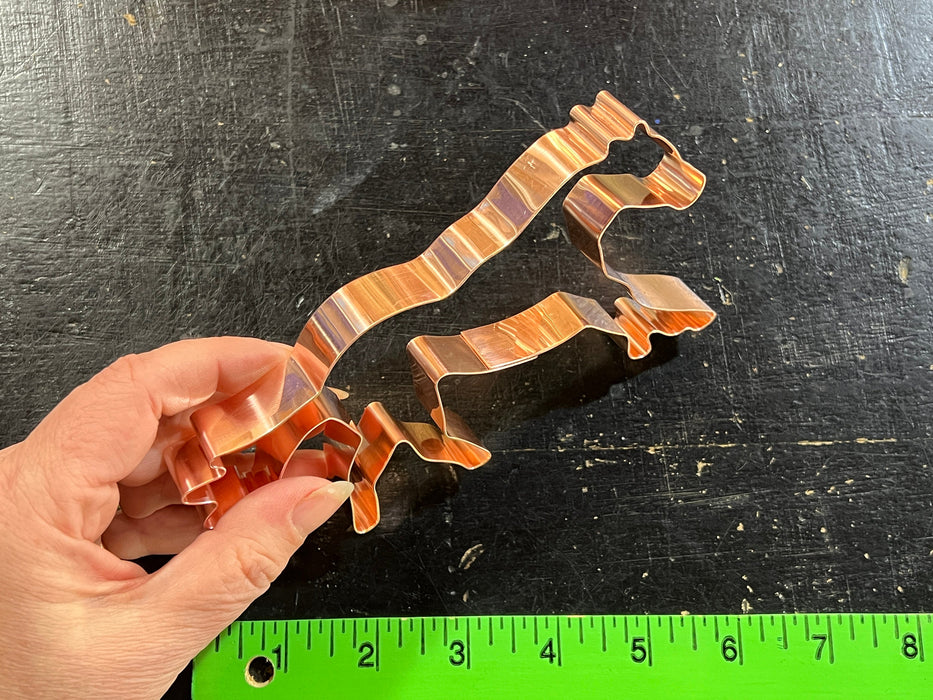 Copper Racehorse Cookie Cutter - Sports Cookie Cutter, 6.25 x 3.25 Inches, Made in USA
