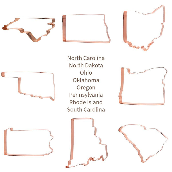Handmade Copper State Cookie Cutter - USA Made – Choose Any U.S. State