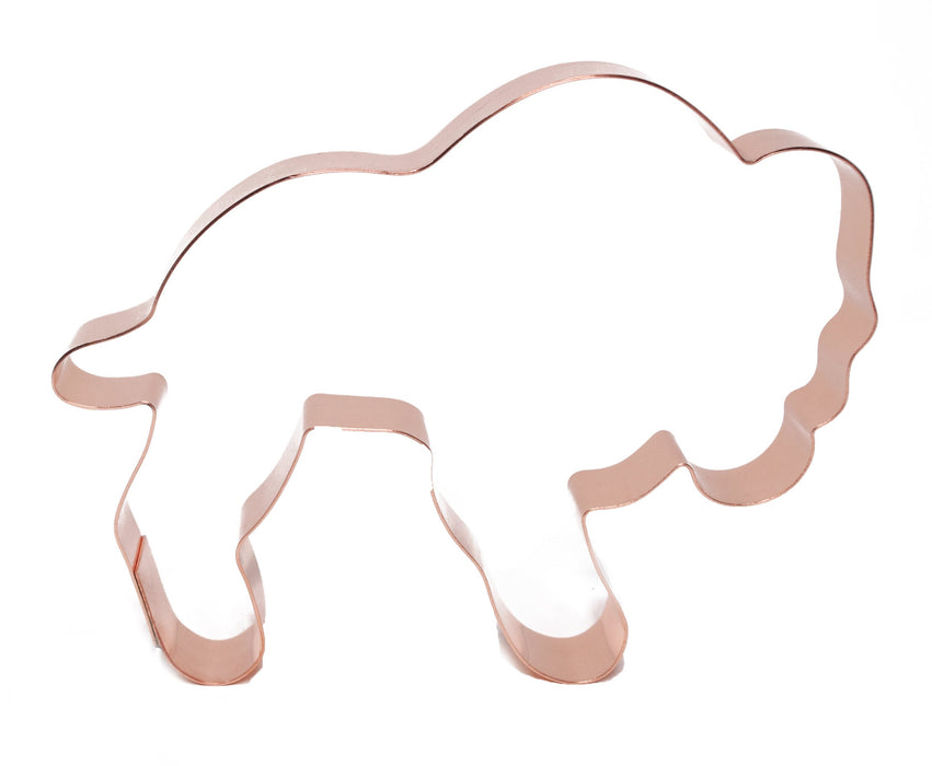 Large Copper Buffalo Cookie Cutter - Bison Design (5.5 x 4.25 inches) - Made in USA