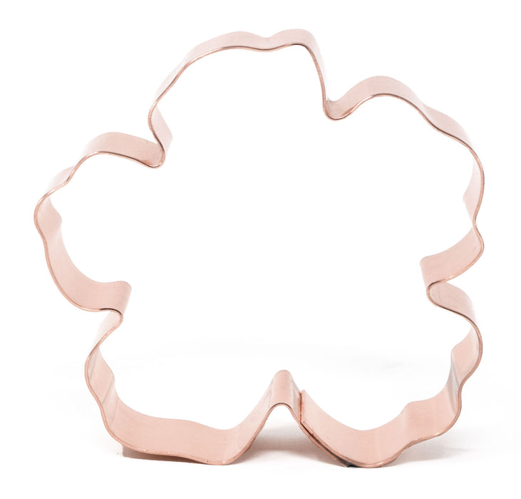 3 Inch Copper Hibiscus Cookie Cutter - Flower Cookie Cutter, Made in USA