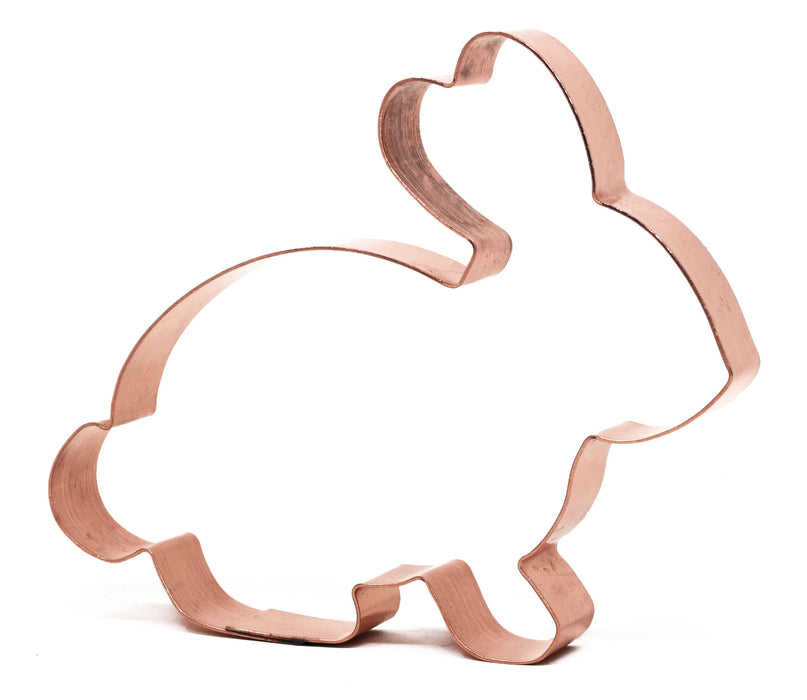 Copper Bunny Cookie Cutter - Animal Design (4.75 x 4 inches) - Made in USA