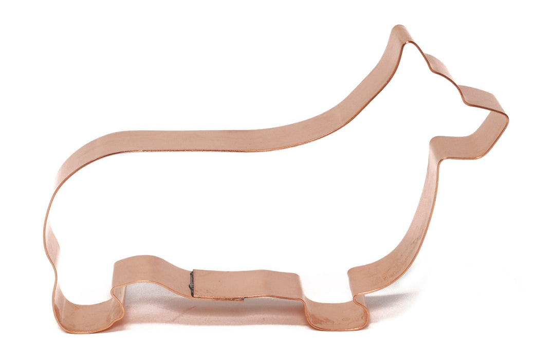 Copper Corgi Cookie Cutter - Dog Design (5 x 3.5 inches) - Made in USA