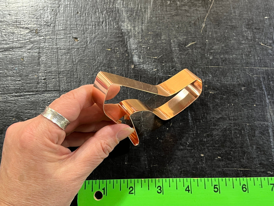 Copper High Heel Shoe Cookie Cutter - Nature Design (3.5 inches) - Made in USA