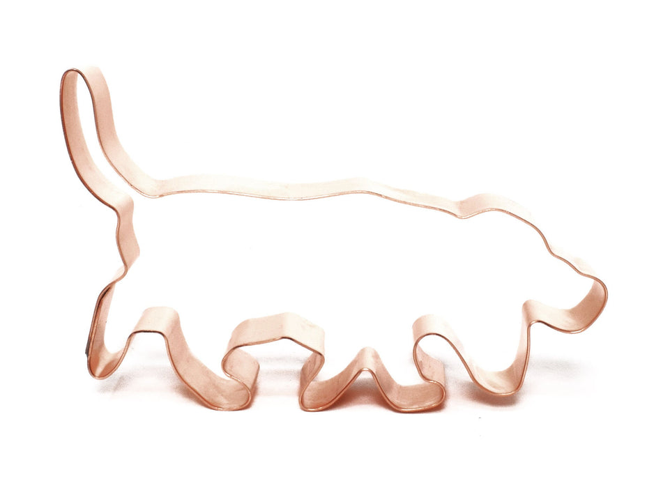Copper Basset Hound Cookie Cutter - Hunting Dog Design (4.75 x 2.5 inches) - Made in USA
