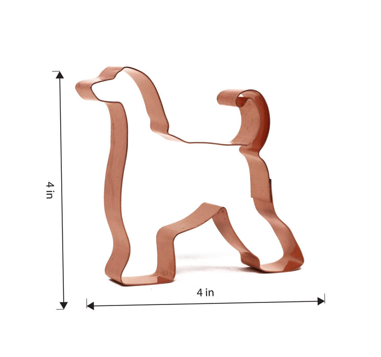 Copper Afghan Hound Cookie Cutter - Dog Cookie Cutter, 4 inches, Made in USA