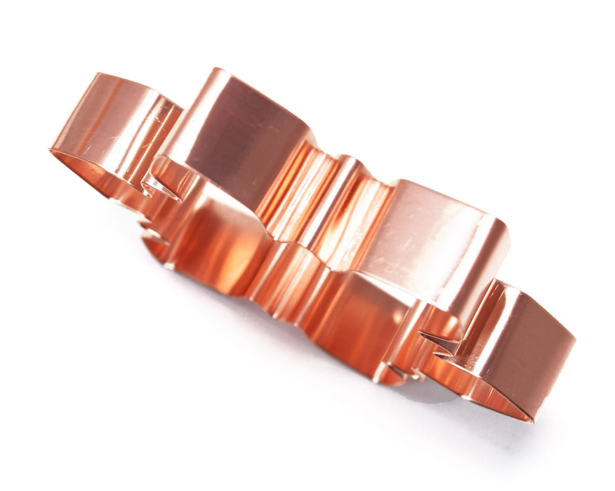 Copper Snowflake Cookie Cutter - Christmas Design (4 x 3.5 inches) - Made in USA