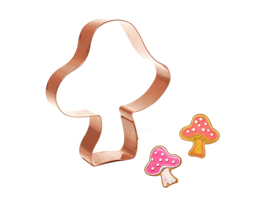 Toadstool Cookie Cutter: 4" Solid Copper, Made in USA