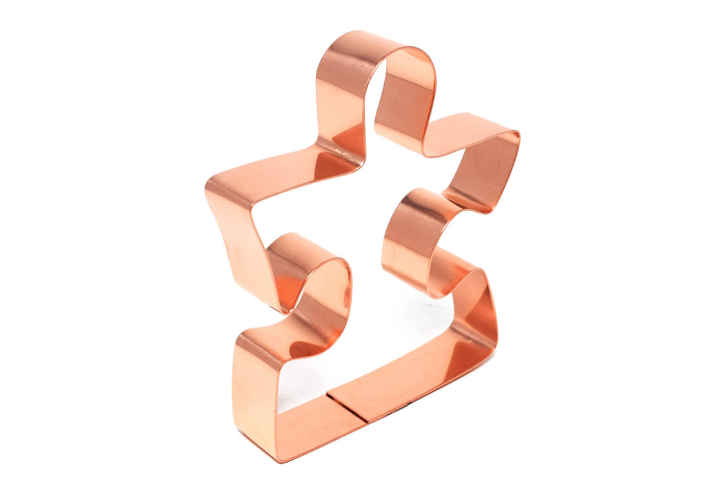 Copper Puzzle Piece Cookie Cutter – Classic Game Piece Design (3.25 x 4.25 inches)