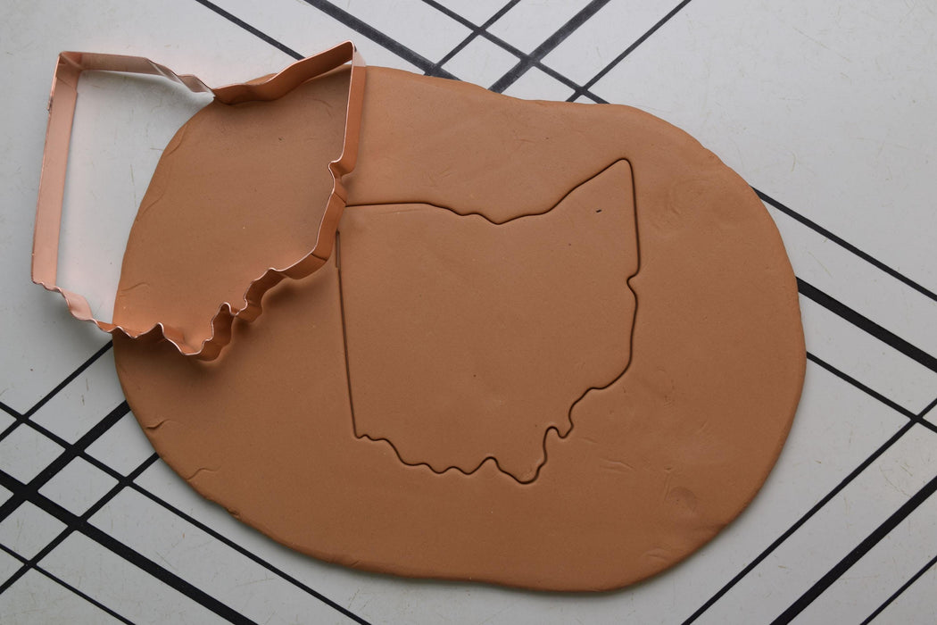 Copper Ohio Cookie Cutter - Buckeye State Cookie Cutter,  Made in USA