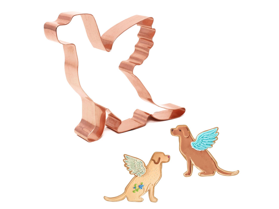 Copper Retriever Angel Cookie Cutter, Dog Cookie Cutter, 5 x 4 inches, Made in USA