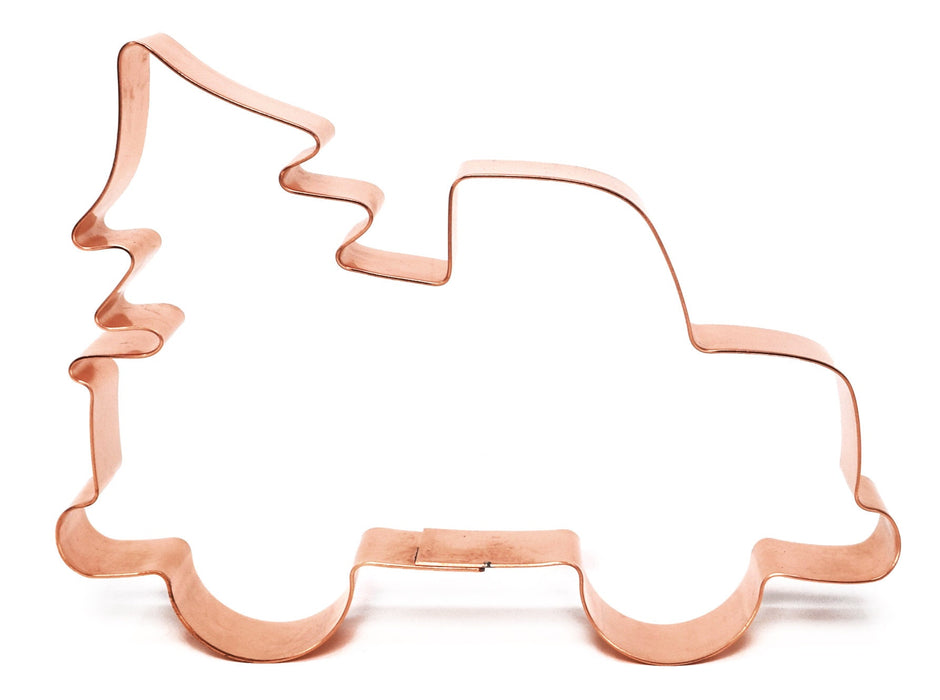 Copper Truck w/ Tree Cookie Cutter, Christmas Cookie Cutter, 5 x 4.5 inches, Made in USA