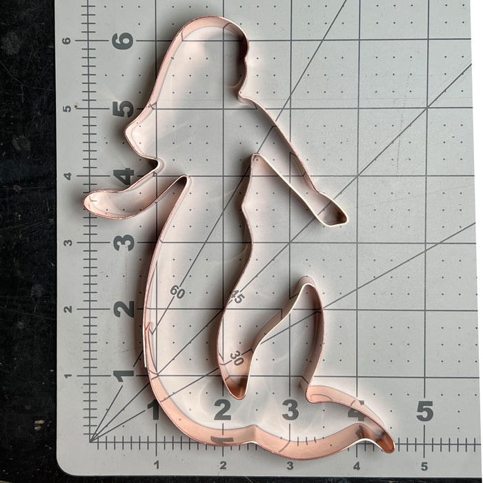 Big Copper Mermaid Cookie Cutter - Mermaid Cookie Cutter, 6.25 x 4.5 inches, Made in USA