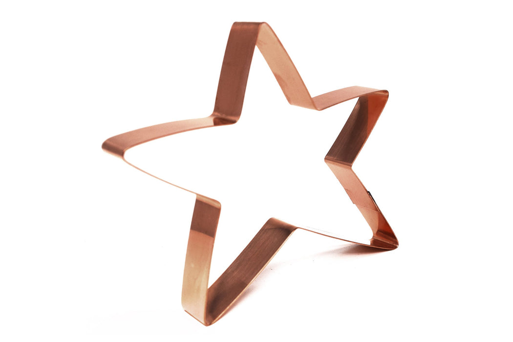 Big Copper Star Cookie Cutter - Folk Art Cookie Cutter, 5 x 7 Inches, Made in USA