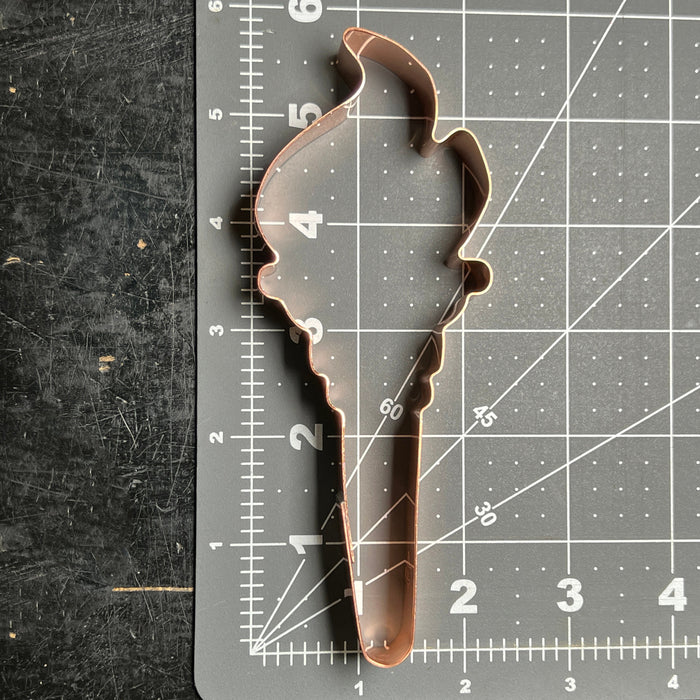 Copper Olympic Torch Cookie Cutter, Sports Cookie Cutter, 5.5 x 2 inches, Made in USA