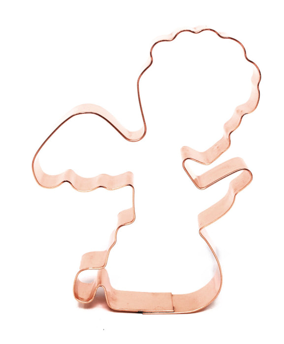 Copper Angel Cookie Cutter - Religious Cookie Cutter, 4 x 3.25 inches, Made in USA