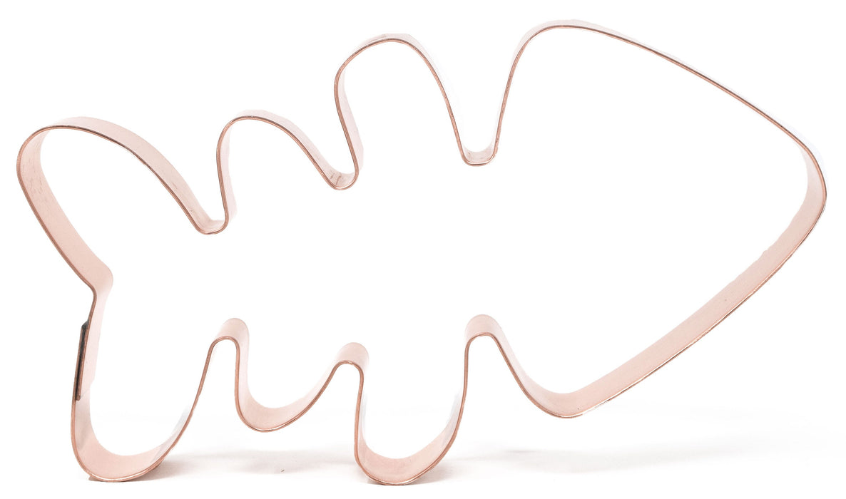 Copper Fish Bones Cookie Cutter - Fish Skeleton Cookie Cutter (5 x 2.5 inches) - Made in USA