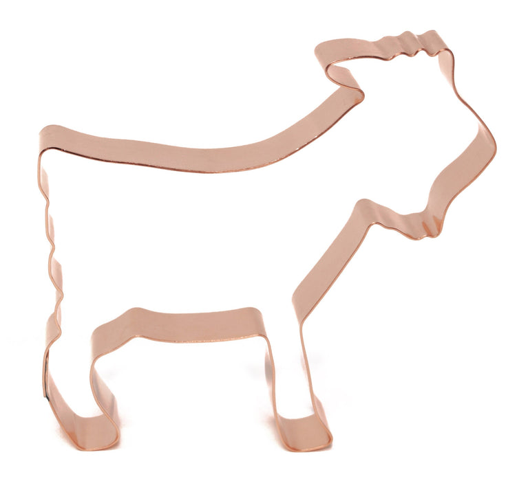 Copper Billy Goat Cookie Cutter, Animal Cookie Cutter, 4.25 x 4.25 inches, Made in USA