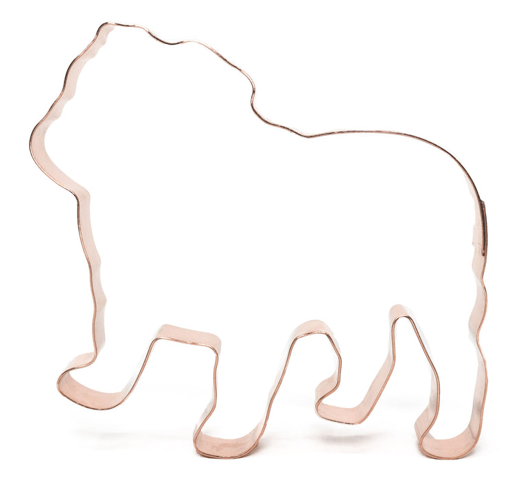 Copper Bulldog Cookie Cutter, Dog Cookie Cutter, 4.25 x 3.75 inches, Made in USA