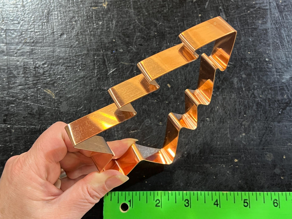 Big Copper Tree Cookie Cutter - Christmas Cookie Cutter, 5.75 x 4.5 Inches, Made in USA