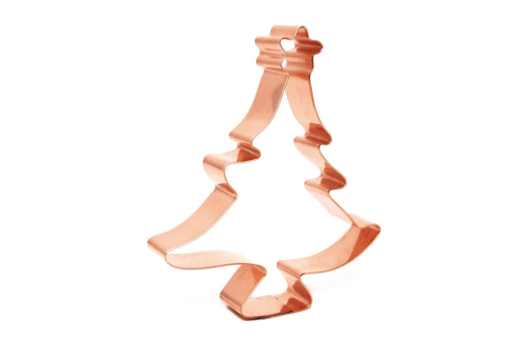 Copper Christmas Tree Cookie Cutter - Holiday Design (5.5 x 4.75 inches) - Made in USA