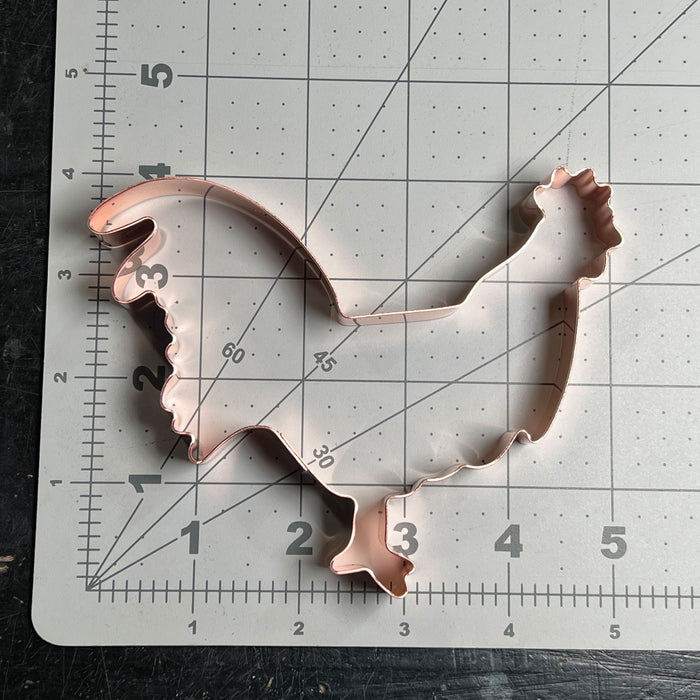 Copper Rooster Cookie Cutter, Animal Cookie Cutter, 5.25 x 4.5 inches, Made in USA