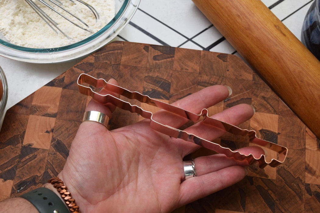 Copper Flute Cookie Cutter, Musical Instrument, 7 x 0.75 Inches, Made in USA