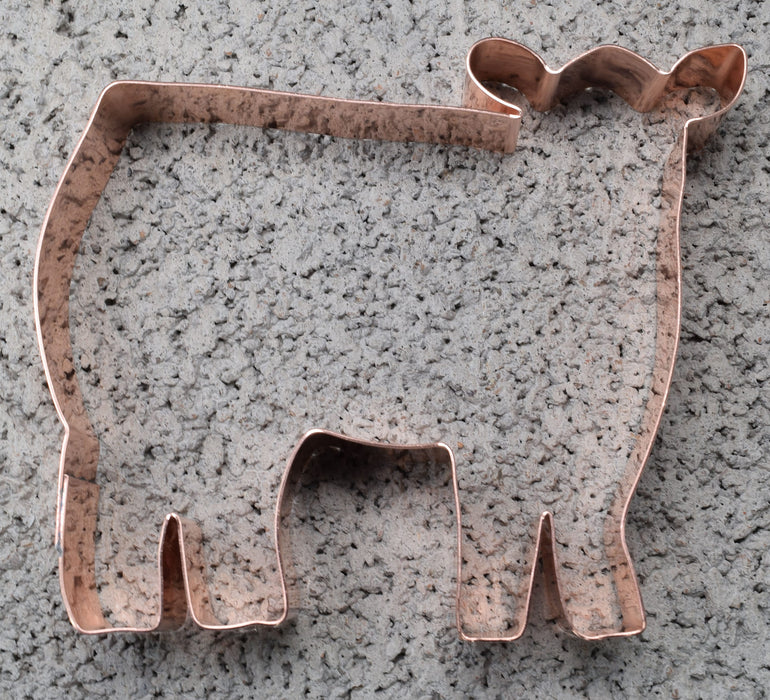 Copper Show Steer Cookie Cutter, Animal Cookie Cutter, 4.5 x 3.75 inches, Made in USA