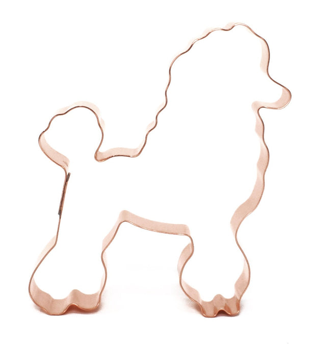 Copper Poodle Cookie Cutter - Dog Design (4.25 x 3.75 inches) - Made in USA
