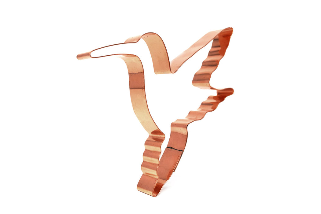 Copper Hummingbird Cookie Cutter - Bird Cookie Cutter, 5 x 4.75 inches, Made in USA