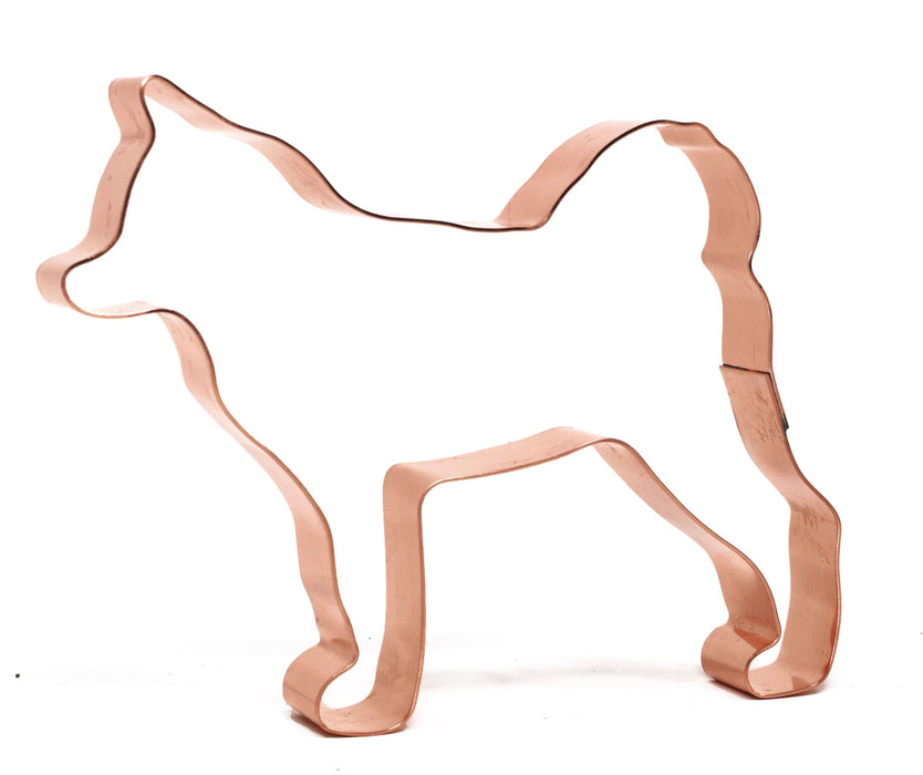 Copper Alaskan Klee Kai Cookie Cutter - Dog Cookie Cutter, 4.25 x 3.75 inches, Made in USA