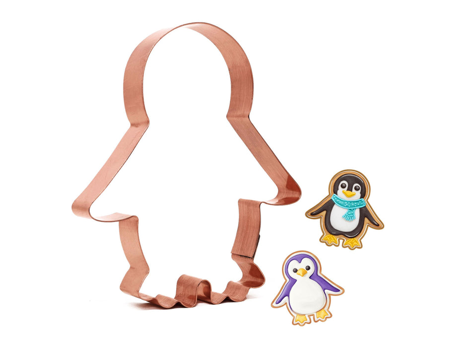 Copper Penguin Cookie Cutter - Bird Cookie Cutter, 4.25 x 5 Inches, Made in USA