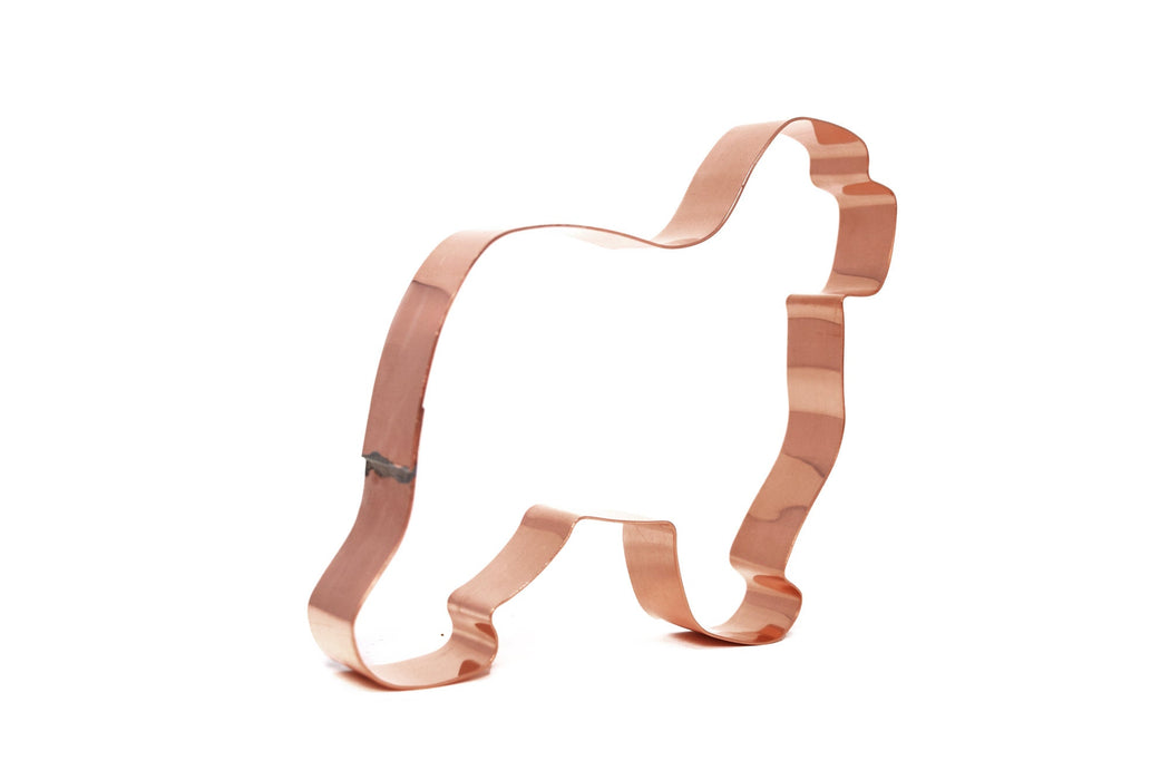 Copper Old English Sheepdog Cookie Cutter, Dog Cookie Cutter, 4.75 x 4.25 inches, Made in USA