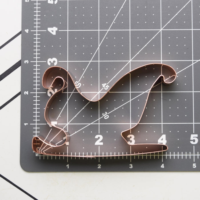 Copper Sleigh Cookie Cutter - Christmas Cookie Cutter, 4.5 x 3 inches, Made in USA