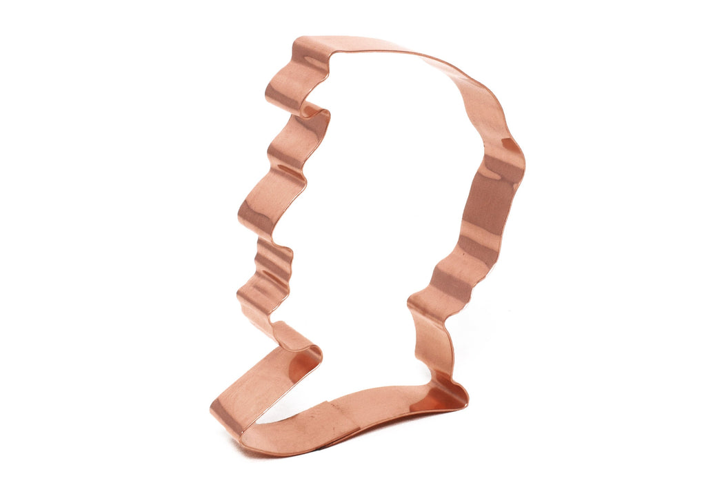 Copper Abraham Lincoln Cookie Cutter - President Cookie Cutter, 2.75 X 4 inches, Made in USA